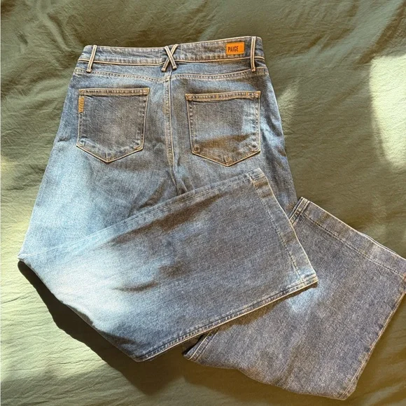 Paige Wide Leg Blue Jeans, size 28 - Picture 3 of 6